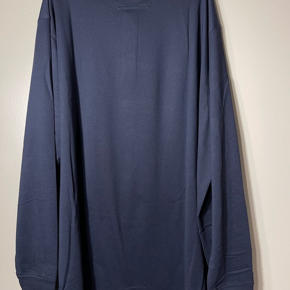 New England Patriots Cutter & Buck Big & Tall Long Sleeve Polo Navy New - Picture 2 of 9